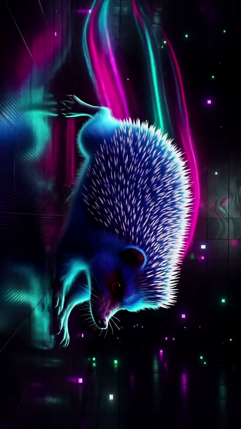 液态幻境中的蓝色疾驰者