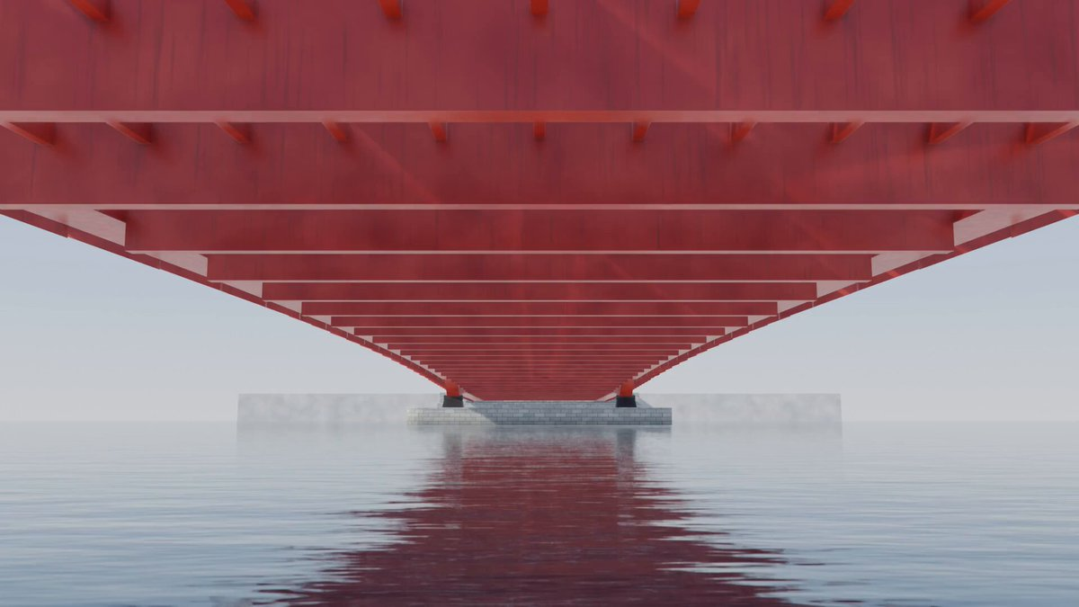 Bridge 3D model with upgraded texture