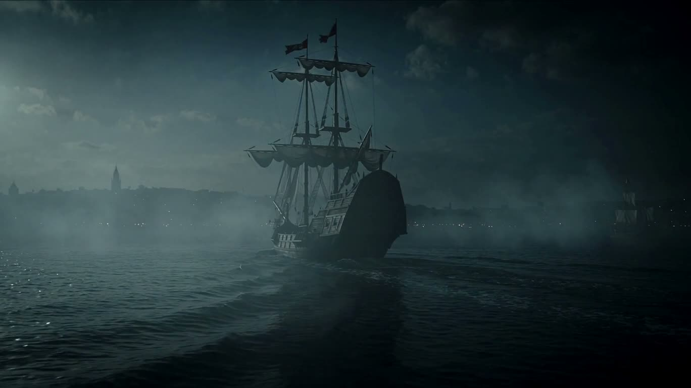 Moonlit Mist and Sails on the Bosphorus