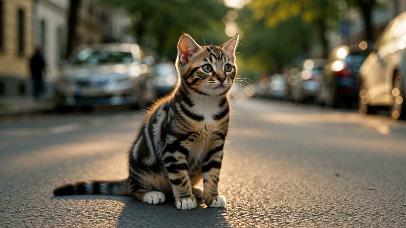 Khoảnh khắc ấm áp: chú mèo con đường phố được cứu