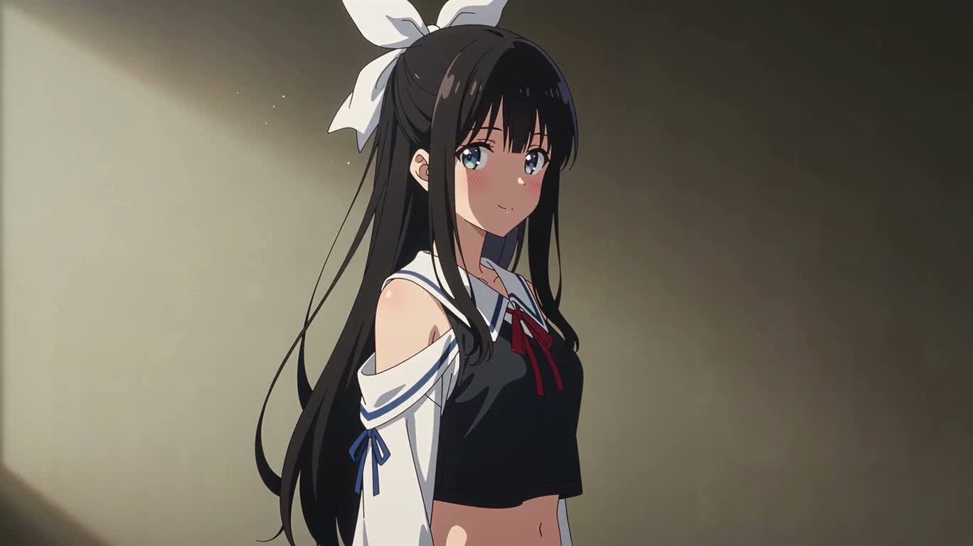 转身微笑与渐短发丝