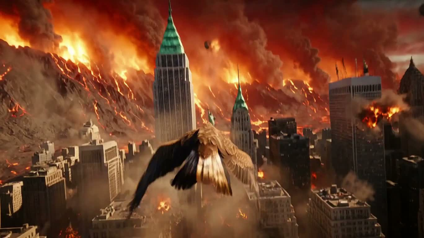 New York ngày tận thế núi lửa: Đại bàng vàng thoát hiểm thần tốc