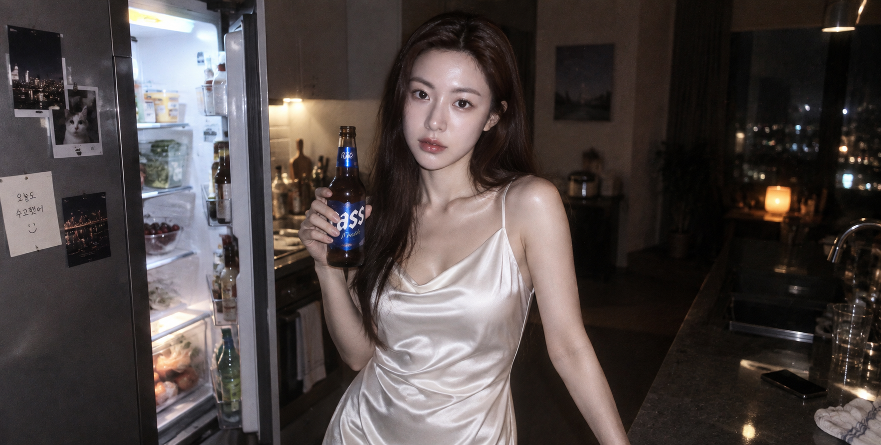 韩系夜厨美妇啤酒抓拍大片