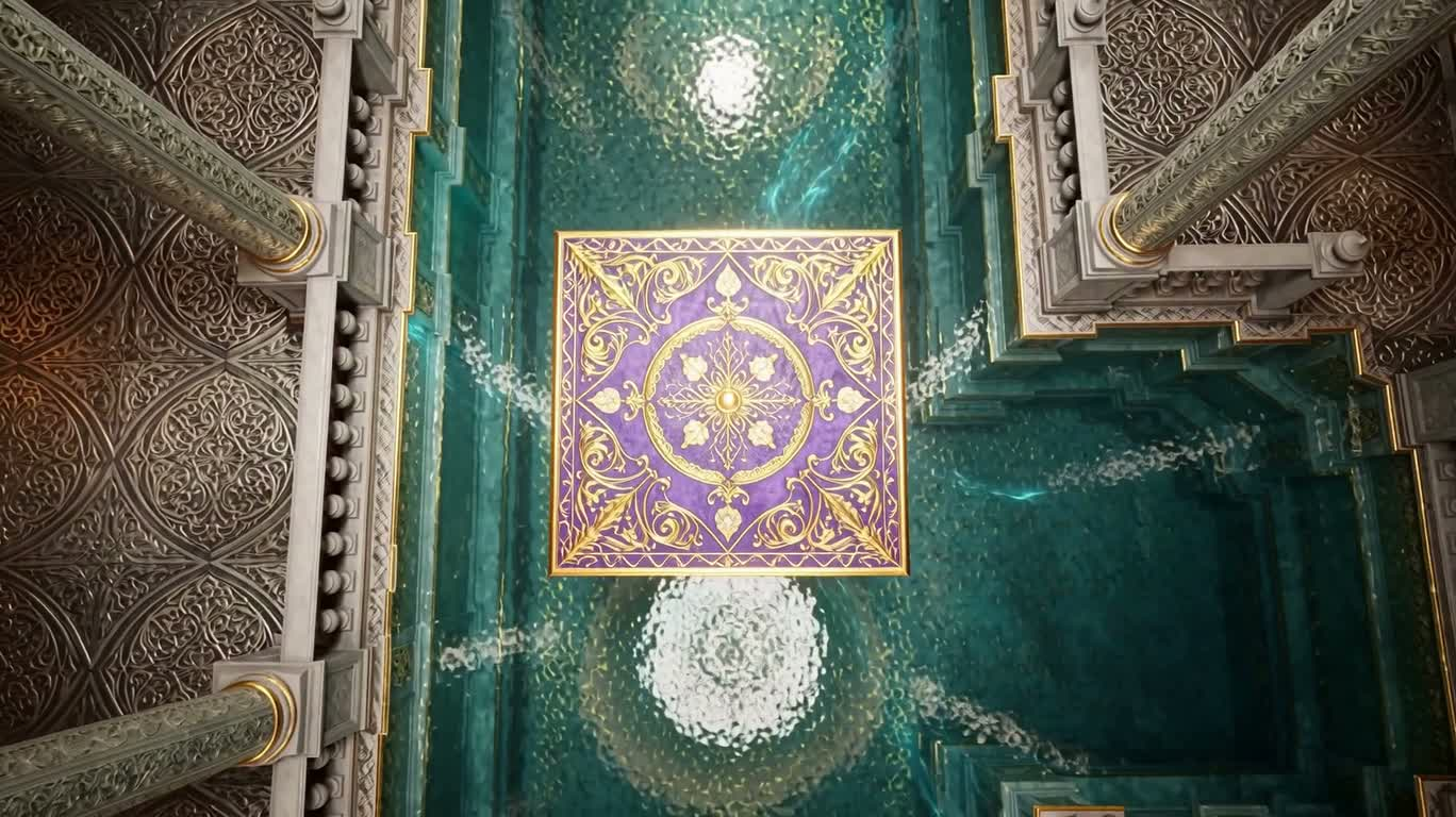 紫金水渠中的悬浮魔方