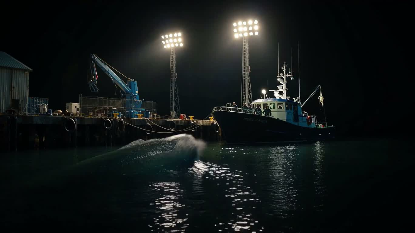 Megalodon Ambush at the Midnight Dock