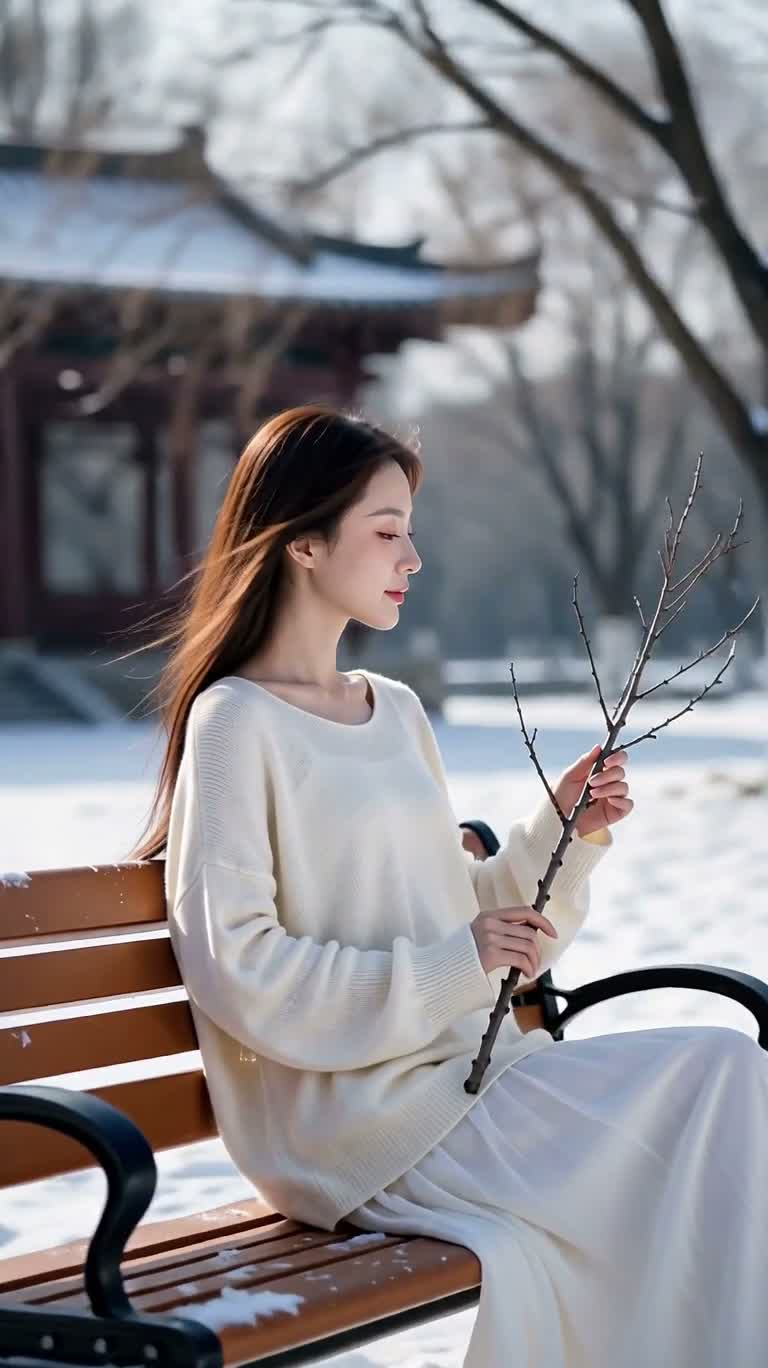 Divinités florales des quatre saisons dans un royaume de neige changeant