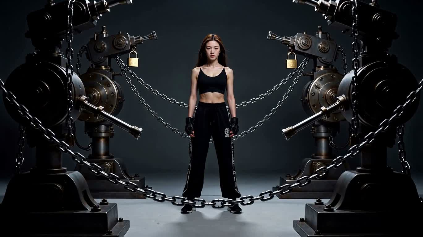 Dark Chain Mechanical Symmetric Portrait