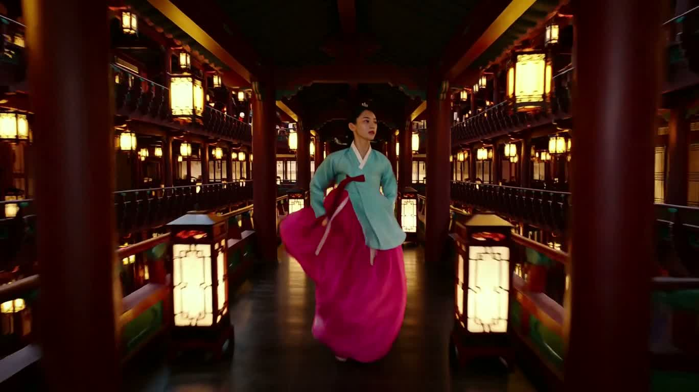 韓服の女性が六眼の魔窟から脱出
