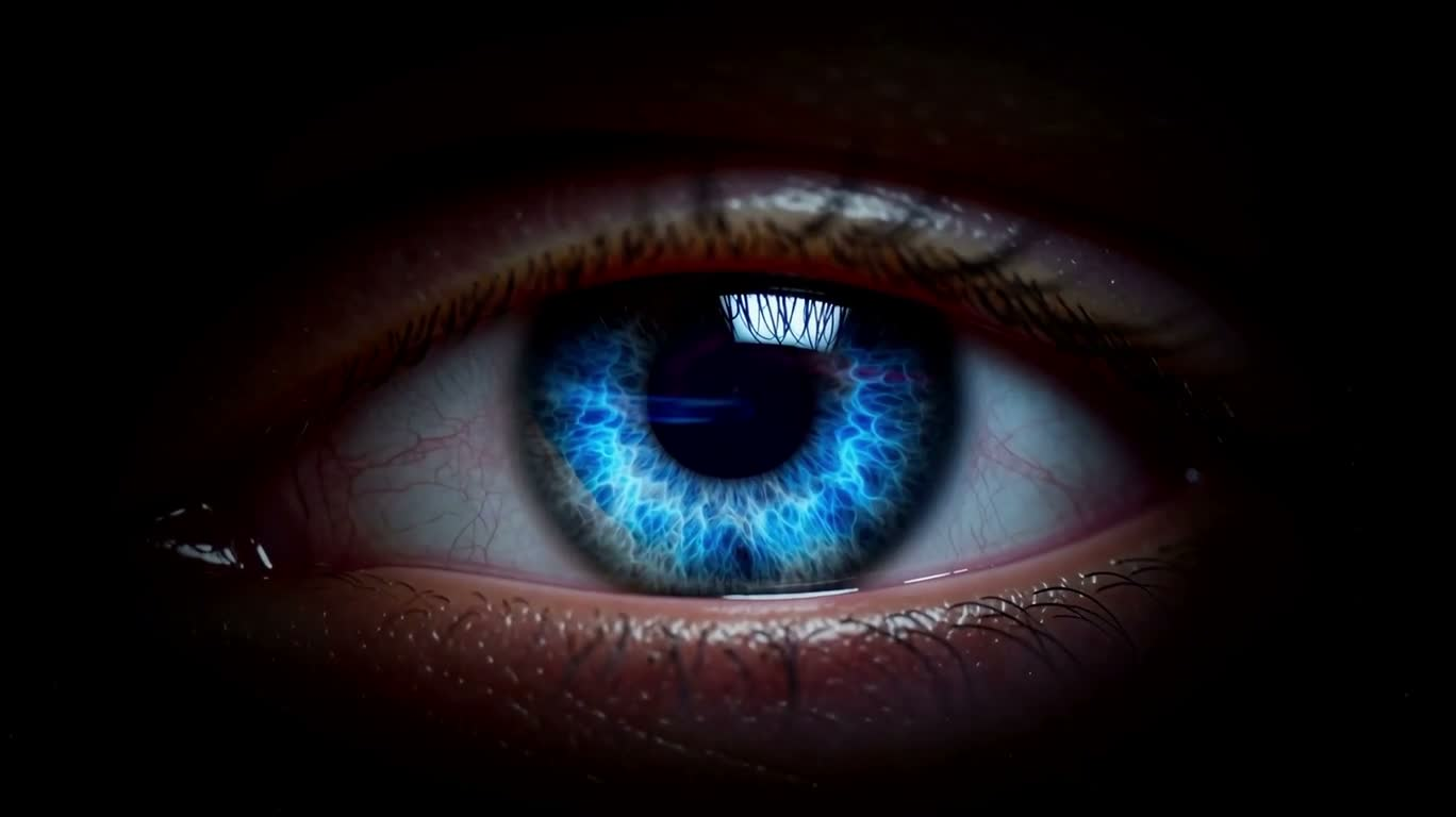 ネオン液体に包まれた超現実的な肖像