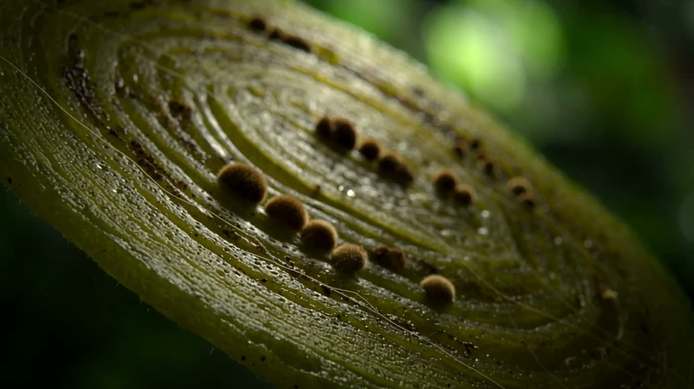 苔藓与石英的微观交界