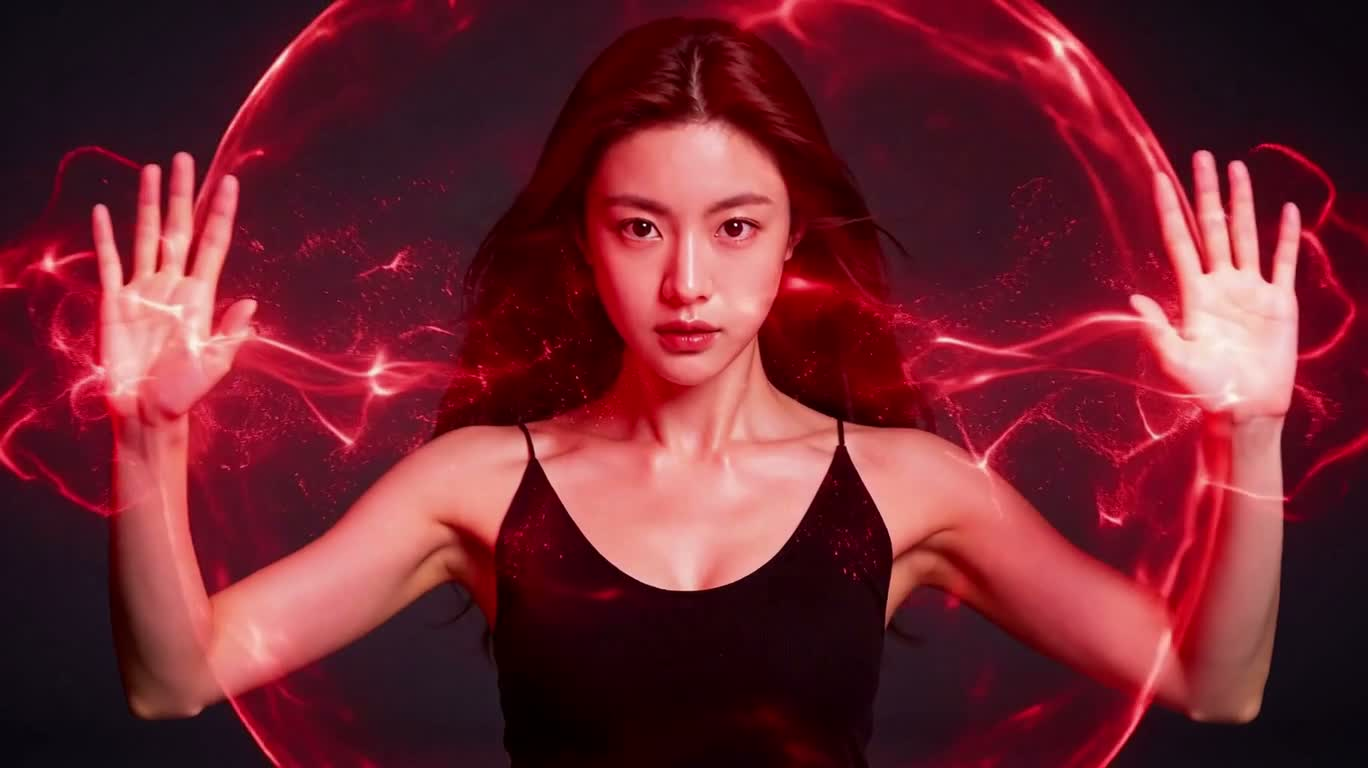 红能量屏障 — AI video creation