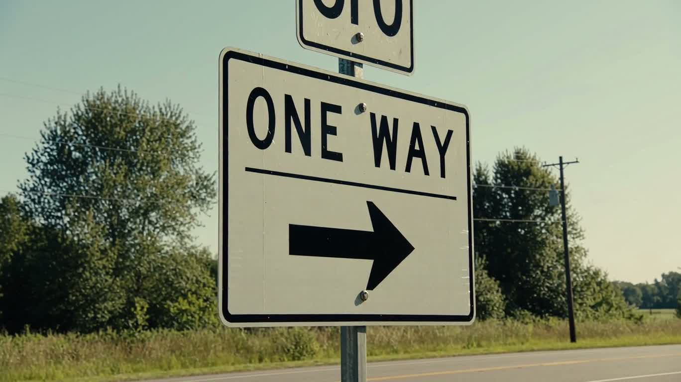 일방통행 도로 표지판 — AI video creation