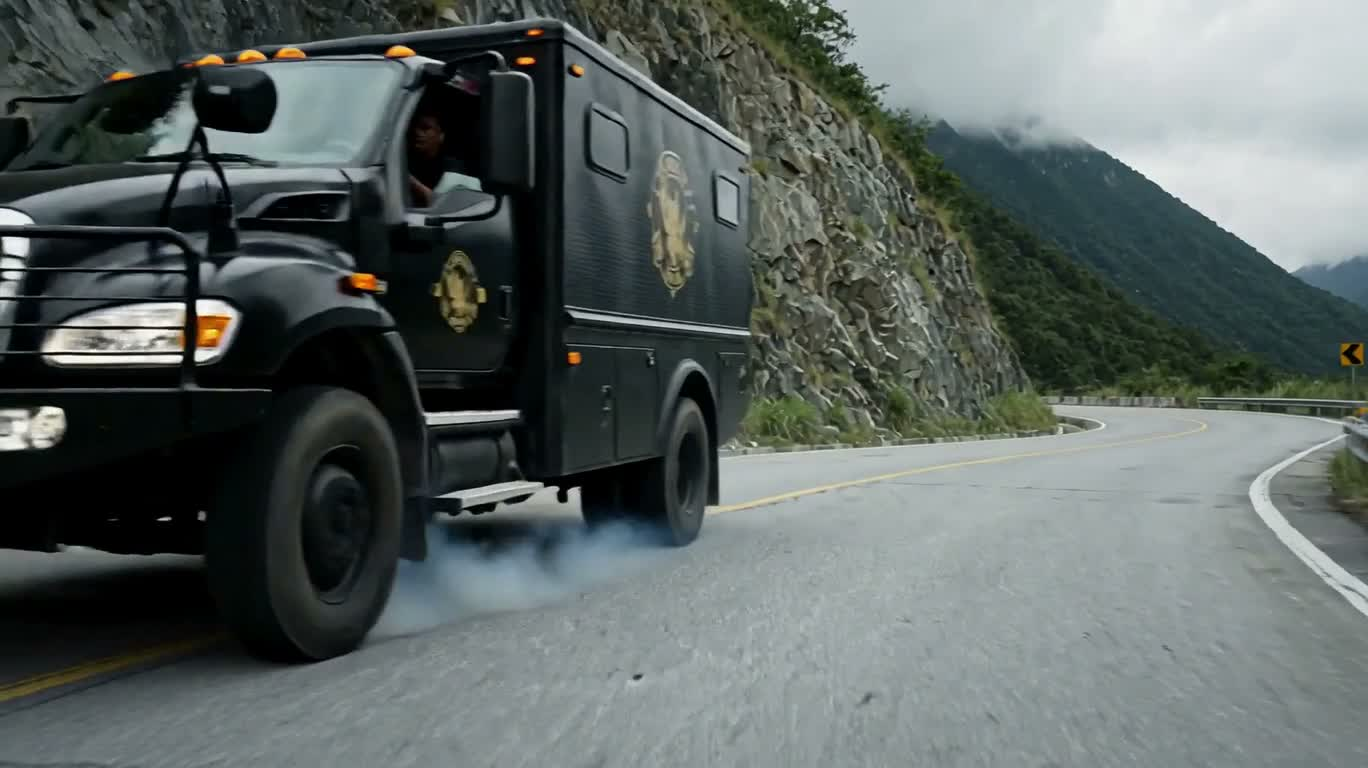 Évasion de l'embuscade sur la route de montagne