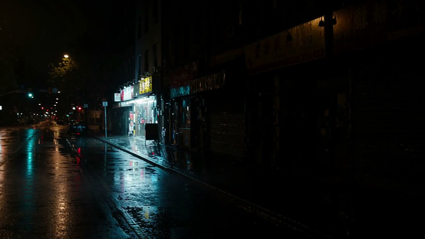 雨夜霓虹街景 — AI video creation