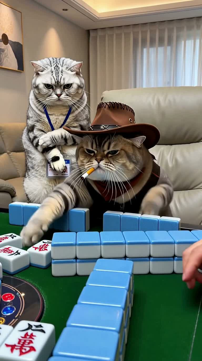 冷面牛仔猫的麻将翻车