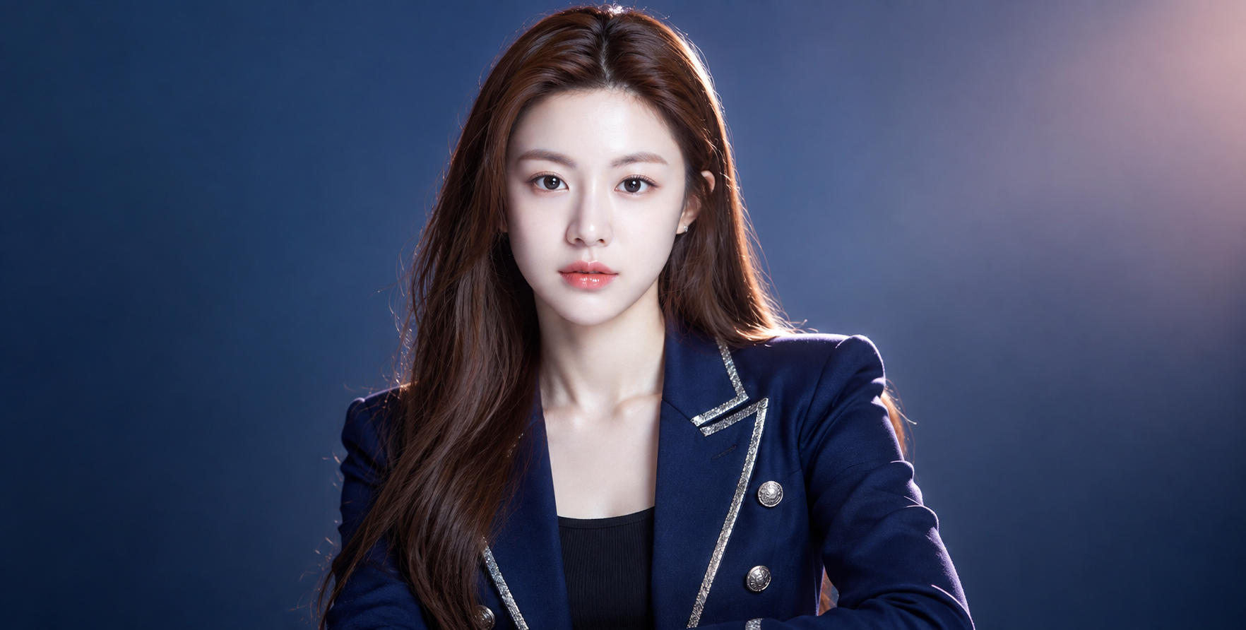K-POPアイドル風の成人女性のエディトリアルポートレート