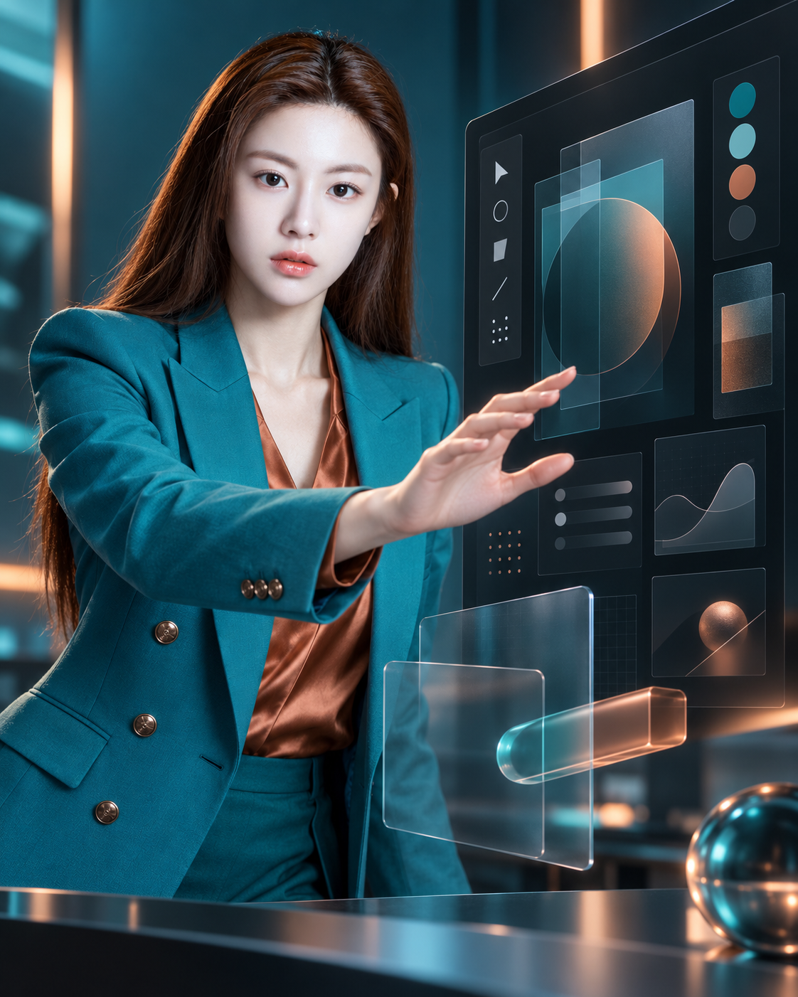 青铜色调的原创设计软件超现实广告海报